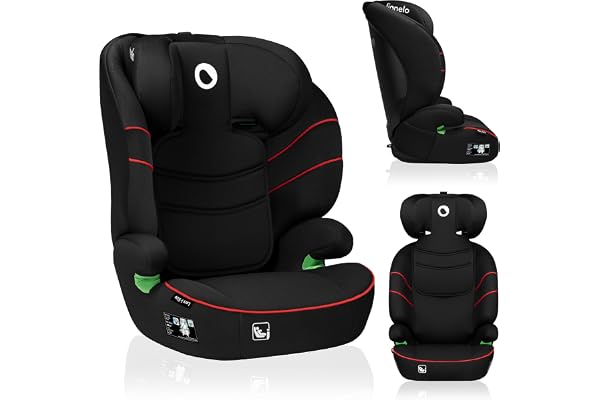 LIONELO Lars siege auto 100-150cm (15 à 36 kg) Groupe 2/3 (4-12 ans) réglage de l’appuie-tête en 6 étapes, renforts latéraux accoudoirs, universel pour toutes les voitures
