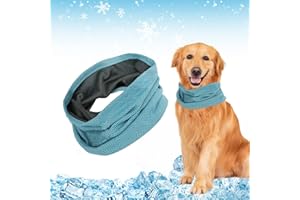 YAXZIM Hunde Halstücher Kühlend, Kühlhalsband für Hunde, Atmungsaktiv Wärmeableitung Kühlende Bandana Hund, Kühlung Kragen Hund,Hundehalsband Kühlend, Geeignet für Kühlhunde im Sommer (Blau-S)
