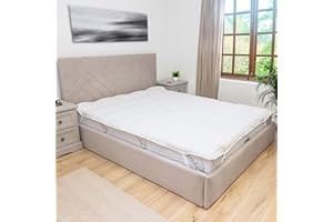 ‎AMAZINGGIRL Matratzen Topper 140x200cm - Matratzentopper Matratzenauflage Matratzenschutz Matratzenschoner Bett Milbenbezug Matratzenunterlage Matrazenschoner Bettauflage Unterbett 120x200 cm