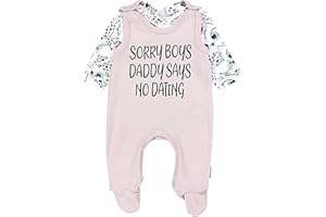 TupTam Baby Mädchen Jungen Strampler mit Langarmshirt Aufdruck Spruch 2 teilig
