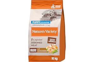 Nature's Variety Healthy Grains - Pienso para Perros Medium & Maxi Junior con Pollo deshuesado - 10kg