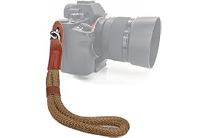 MyGadget Correa Muñeca para Cámara - Cordón Empuñadura de Mano para Cámaras - Camera Wrist Strap para Reflex | DSLR | Mirrorless | Compacta - Marrón