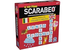 SPIN MASTER GAMES Editrice Giochi, Il Mio Primo Scarabeo Edizione Italiano-Inglese, Gioco da Tavolo, Gioco per Apprendimento di Lettere e Parole, Giochi da Tavolo per Bambini, da 2 a 4 Giocatori, 4+ Anni