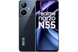 realme narzo N55 (Prime Black, 6GB+128GB) 33W Segment Fastest Charging | Super High-res 64MP Primary AI Camera