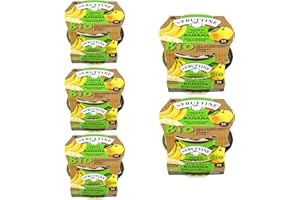 DUE ESSE S.N.C. DI SABATINI ALDO PZ 5 CONFEZIONI DA 2 (100 GR CADA UNA) DI MOUSSE ALLA MELA E BANANA IN VASETTO LE FRUTTINE BIO IDEALI PER PRIMA COLAZIONE PER B&B E HOTEL