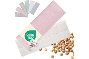 ‎FURORA SELECTED Kirschkernkissen Mikrowelle XXL 60x20cm lang : OEKO TEX, bio schadstofffrei | Körnerkissen GROß (Bauch, Rücken, Schulter, Nacken) - Traubenkernkissen Wärmekissen Geschenk (Rosa)