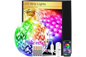 FUPT Tira LED TV,Tira de Luces de 5m Con Pilas Para, 5050 RGB color variable LED y control remoto para cine en casa, cocina, dormitorio, salón