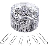 Graffette Argento Fermagli in Metallo Cancelleria Clip de Carta con Formati Assortiti 28 mm, 33 mm, 50 mm per Ufficio/Lavoro/