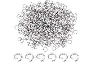 PH PandaHall 480pz Anellini Aperti Anellini Argento in Acciaio Inox, 5mm Anelli Aperti di Salto Anellini per Bigiotteria per Bracciali Collane Orecchini Ciondoli Bigiotteria Fai da Te