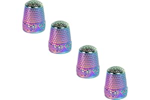 ‎AXEN AXEN 4 Pieces Sewing Thimble, Metal Sewing Thimble Finger Protector, Accessories DIY Sewing Tool, Dazzle Gold