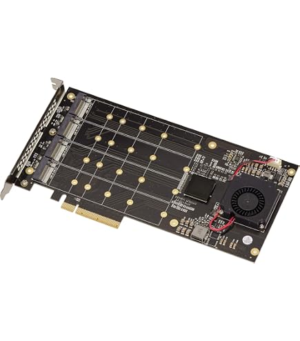 Plx Pci Switch 8 Port SFF-8643 SSD Expansion Pcie 3.0 X16 Card For 4 M.2 NVMe SSDs ...