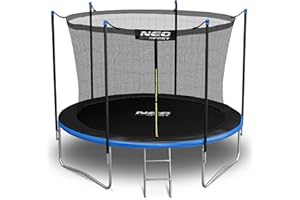 ‎NEO-SPORT Neo-Sport Trampolina ogrodowa z siatką wewnętrzną dla dzieci drabinka 183cm 6ft