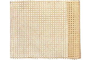 Yarlung 14 Inch x 3.3 Feet/35 x 100cm Cane Webbing, Natural Rattan Webbing Roll for Caning Material Projects, Woven Open Mesh Cane Webbing Sheet for Chair, Cabinet, Furniture, DIY Crafts