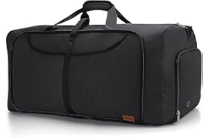 VS VOGSHOW Vogshow 120L Large Packable Travel Duffle Bag, Overnight Weekend Carry on Holdall Bag Foldable Sports Gym Bag with Shoe Compartment for Men Women