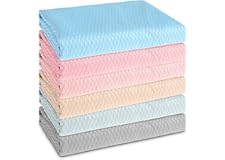 Sibba 6 PCS Microfiber Cleaning Cloth Rags Glass Clean Car Scratches Polishing Wipes Washable Absorbent Thickened Weave Towel