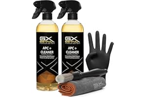 GxDetail APC Limpiador Multiusos para Coche 1 Litro – Limpieza Profunda en Interiores y Exteriores – Elimina Grasa, Suciedad y Manchas – Seguro para Tapicerías, Plásticos y Motores.