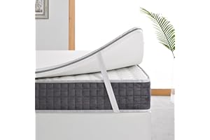 EROSS CONFORT Sobrecolchon 200x200 Firmeza Media. Atérmico, Antialérgico, Silencioso y Flexible. Desenfundable con Cremallera Invisible. Topper Viscoelastico Cómodo Densidad Media. Altura 5 cm ErossConfort