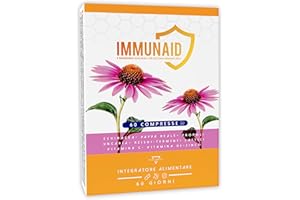 BALANCE NUTRITION IMMUNAID® - 60 COMPRESSE | Integratore Difese Immunitarie | 9 ingredienti per rinforzare Sistema Immunitario tra cui: Echinacea | Pappa Reale | Propoli | Reishi | Fermenti Lattici | Vitamina C