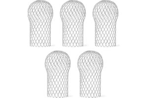 Flewdart 5pcs Crapaudine de Protege gouttière Contre Les Feuilles, Grille de Protection de gouttiere en métal Anti Feuilles Flexible et Durable pour Maison Avant-Toit Tuyau de Descente