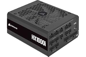 Corsair HX1000i Alimentation ATX Entièrement Modulaire à Très Faible Bruit - Compatible ATX 3.1 et PCIe 5.1 - Compatible Avec le Logiciel CORSAIR iCUE - Efficacité 80 PLUS Platinum - Noir
