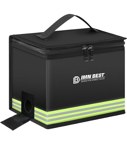 Sac Ignifuge Et Étanche Pour Batteries Lipo – Protection Feu/Eau, Double Fermeture Éclair, Grande Capacité Pour Drone FPV