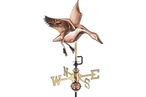 Good Directions 804pr Landing Canard Cottage Girouette, Cuivre Poli avec Toit Plat