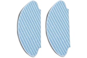 e-Bulk Lingettes Serpillière Microfibre Compatible Rowenta Smart Force Essential Aqua & X-Plorer Serie 20/40 / 45/50 Robots Aspirateur Nettoyeur Laveur De Sol Lot De 2 Unité ZR690202