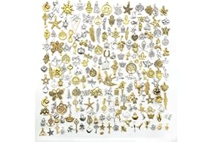 GIEEU Wholesale Bulk Lots 200PCS Tibetan Silver Charms for Jewelry Making - DIY Charms for Bracelets & Necklaces