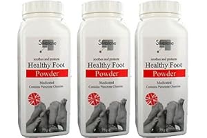 LONGSHAWE PKG Silverlene 3 x Athletes Healthy Foot Powder Medicated Treats & Prevents Anti Fungal 75g