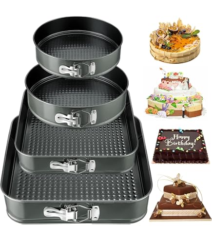 Moule à Charnière Rectangulaire Antiadhésif Städter 33x23 Cm - Pour Cheesecakes, Gâteaux, Marbrés