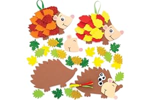Baker Ross Kits de hérissons à Feuilles (Paquet de 5) - Loisirs créatifs d'automne et d'hiver pour Enfants AW937