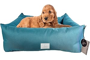 Ligo Buddy - Cuccia per cani Lettino per cani idrorepellente antigraffio, realizzata in Italia. Cuscino per Cane tessuto impermeabile robusto uso interno ed esterno. (XS: 50 X 60 cm, PETROLIO)