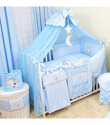 Babybett Himmel Aus Chiffon - Beige Baldachin Mit Mond & Stern Applikationen