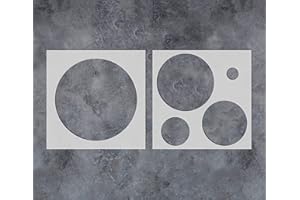 G GSS DESIGNS GSS Designs 2 Stück Kreisschablonen Punkte Wandschablone 30.5x30.5 cm wiederverwendbare Kunststoffschablonen zum Malen auf Wand, Holz, Basteln, Leinwand, Möbel, für Babys, Wandkunst, Raumdekoration