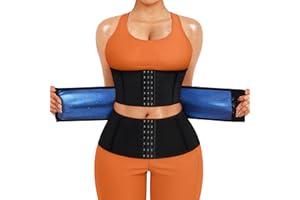 KUMAYES Fajas Reductoras Mujer Abdomen Sweat Sauna Waist Trainer Faja Lumbar Deportiva Deporte Adjustable para Deporte Fitness Postparto