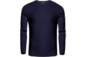 Migcaput Maglione Lavorato a Maglia da Uomo, Caldo Girocollo, Camicia a Maniche Lunghe, Maglione a Maglia fine con Girocollo, Inverno da Uomo