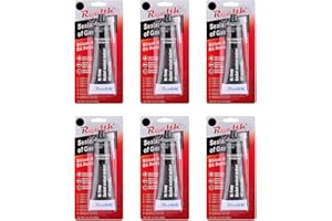 Realth Silicone Gasket Joint Maker 6 pièce Haute température RTV 3,53 onces Noir Ultra résistant à l'huile Joint de Bride Haute résistance pour la réparation de Motos Automobiles (SG529)