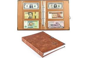 Ettonsun 120 tasche di carta raccolta di soldi album libro deposito dollari banconote titolari per collezionisti valuta banconote francobolli raccolta forniture
