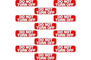 PRINTWHIZZ 12x Do Not Turn Off Switch Socket Plug Vinyl Printed Sticker Label Home Shop Business