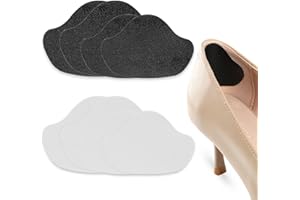 ATOYOGA 4 Pairs Patch Talon Chaussure, Coussinet Chaussure Trop Grande, pour Empêche Frottements, Ajustement et Confort Améliorés (Noir+Blanc)