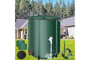 QXLXS 50L Collapsible Rain Barrel, Tap Garden Barrel Rainwater Collection System, Portable Rain Water Collection, Collapsible Water Storage Tank, Rain Barrels to Collect Rainwater, Water Butt