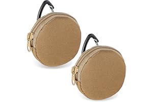 AOZUO 2 Pack Dog Treat Pouches, Small Portable Training Walking Treat Bag for Puppies with Clasp Reusable Pet Treat Container, Zipper Closure to Avoid Spilling, Travel or Outdoor Use(Khaki)