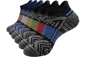 Cirorld Mens Ankle Socks,6 Pairs Cushioned Trainer Socks, Low Cut Cotton Athletic Socks, Soft and Lightweight for Running, Hiking, Walking, Cycling and Other Sports