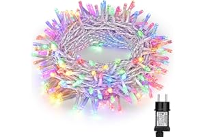 PhilzOps Guirlande Lumineuse Extérieur Multicolore, 10M 100 LED Sapin de Noël Lumineuse 8 Modes Intérieur Fée Lumières avec Étanche pour Décoration Noël Maison Fête Balcon Arbre Soirée Anniversaire