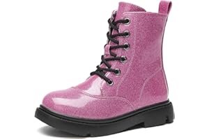 DADAWEN Bottines Garçon Fille Bottes Enfant Plates Antidérapant Ankle Boot/Bottes de printemps et d'automne