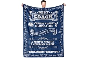 Paready Coach Gift Blanket Best Coach Gift for Men Women Soft Cozy Sport Coach Throw Blanket Cheer Gifts for Best Football/Soccer/Swim/Baseball/Hockey/Softball/Tennis/Basketball Coach (50"x60")