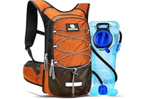BOSNAS Hydration Backpack, Hydration Pack with 2L BPA Free Water Bladder for Men & Women, Lightweight Hiking Rucksack Hydration Vest Pack for Outdoor Cycling Marathon Running Climbing