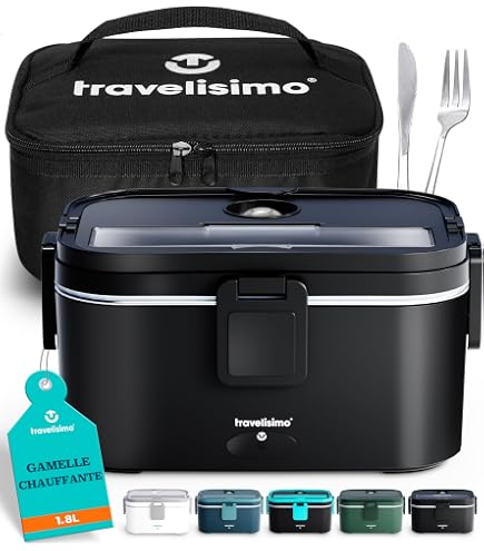 Lunchbox Elettrico Simeo LBE420 - Scaldavivande Portatile Con 3 Programmi, Per Auto E Ufficio, 1 Litro