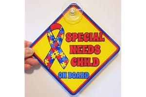 JUST THE OCCASION Special Needs Child Novelty Baby on Board car Window Sign