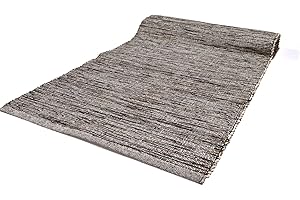 ARTE TAPPETI Bali - Alfombra de algodón lavable, para baño, cocina, antideslizante, lavable a máquina (60 x 180 cm, beige)